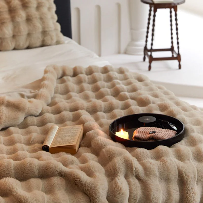Luxury Double-Sided Rabbit Wool Blanket