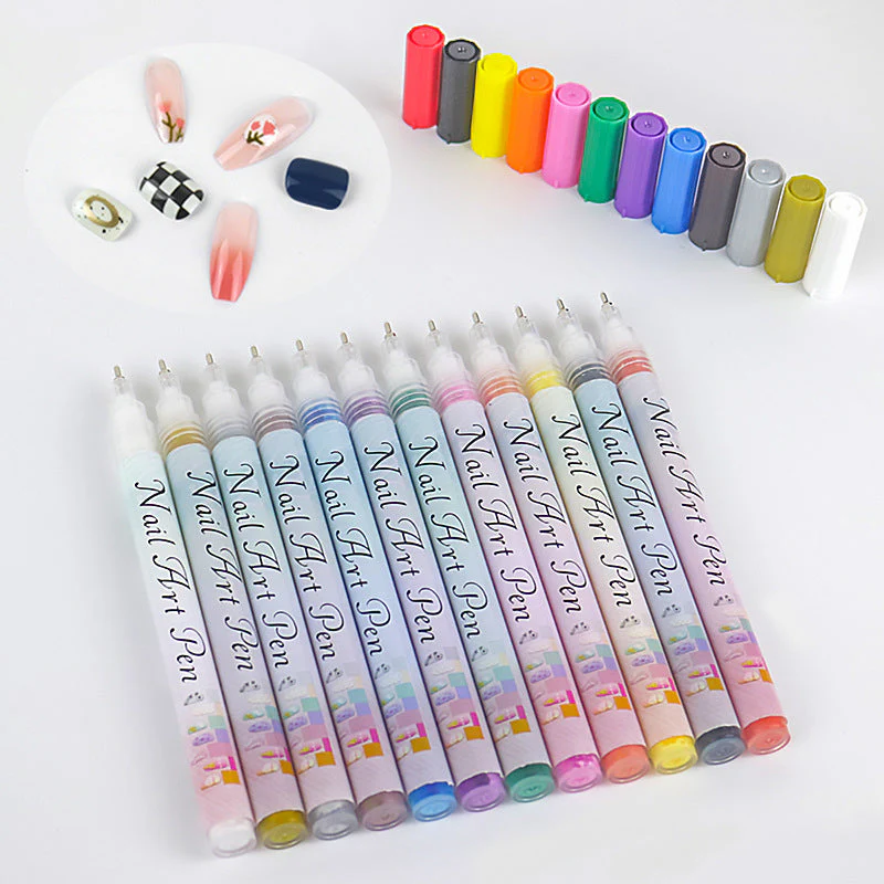🎁Christmas gift🎄Professional nail art pen set with 12 colors