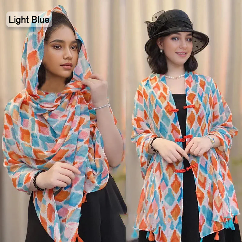 🔥2024 Fall Hot Sale🔥Women's Button Shawl Scarf for Sun Protection