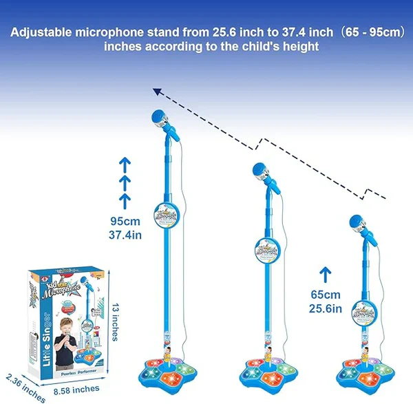 🎅LAST DAY SALE 50% OFF!!🌲Microphone Toy, Karaoke Machine Toy with Light