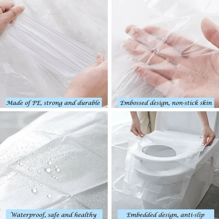 🎁2025 Hot Sale🎁- 50% OFF💥 Disposable Plastic Toilet Seat Cover - No Worry Of Public Toilet Anymore👋