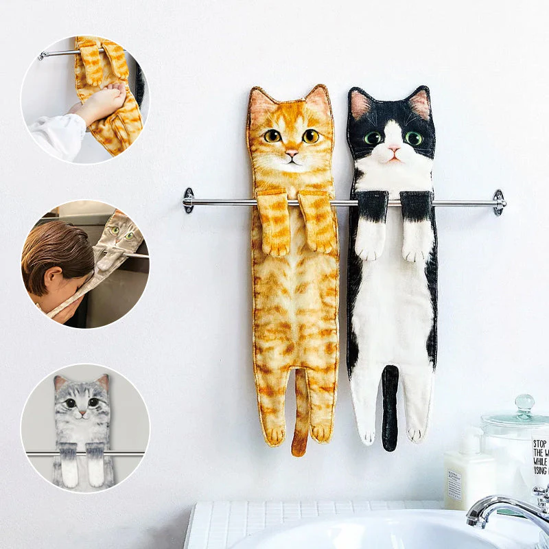 ⏳Limited-time 50% off⏰Cute Cat Hand Towel😺🐾