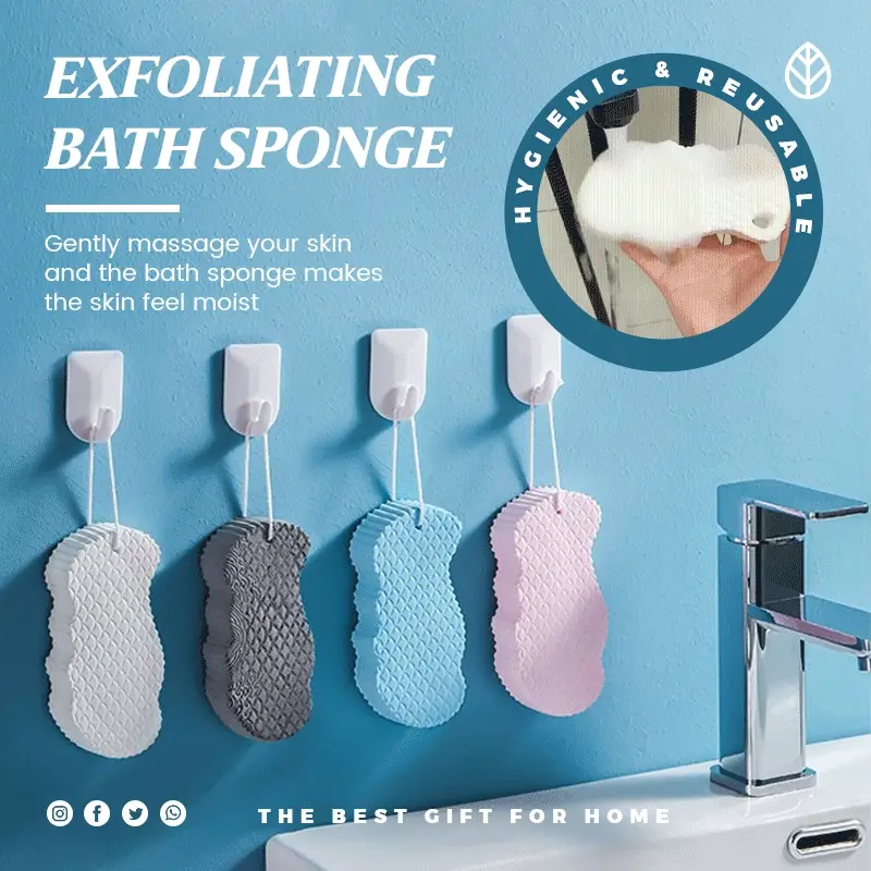 🎁 Buy 2, get 3 free! 🧽 super soft exfoliating bath sponge - soft and caring for the house