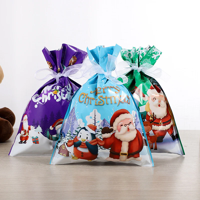 🎅Christmas Sales🎄Drawstring Christmas Gift Bags (Biodegradable)