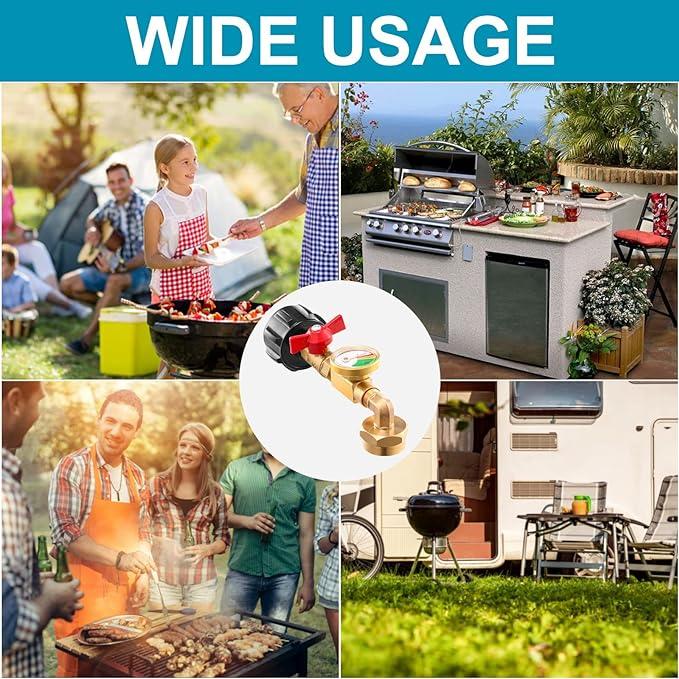 🔥 Top of the Line Propane Fill Elbow Adapter with Tank Pressure Gauge