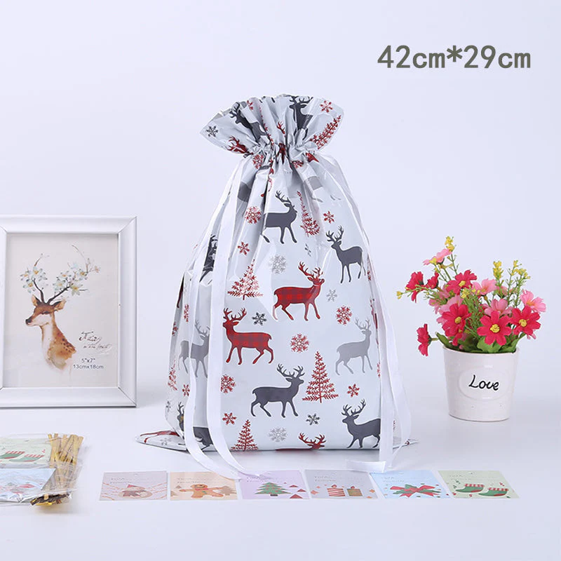 🎅Christmas Sales🎄Drawstring Christmas Gift Bags (Biodegradable)