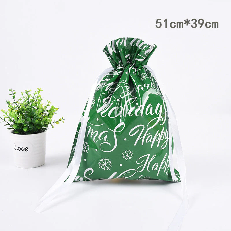 🎅Christmas Sales🎄Drawstring Christmas Gift Bags (Biodegradable)