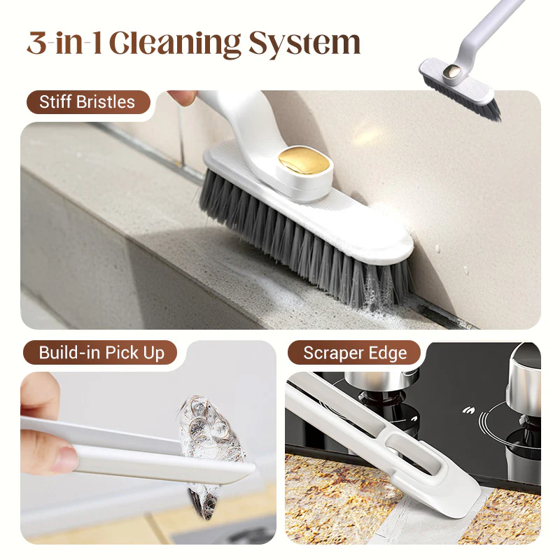 🔥LAST DAY SALE-50% OFF🎁3-In-1 Multi-Function Rotating Crevice Cleaning Brush