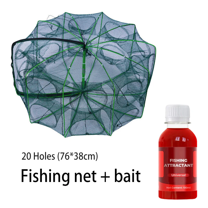 Auto-Foldable Strengthened Fishing Trap Net