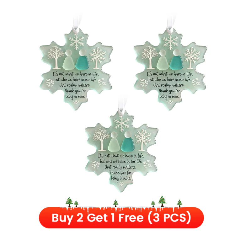 🌊Snowflake-Shaped Sea Glass Friendship Decor❄✨ Shaped by Nature & Crafted by Hand!