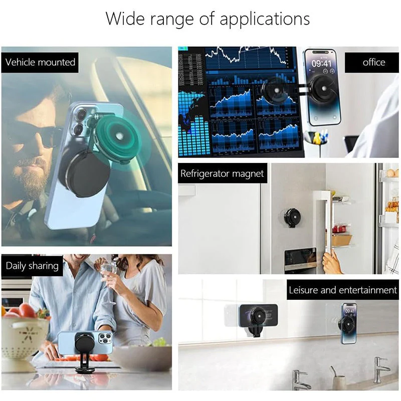 Double Suction Cup Wireless Charging Phone Holder