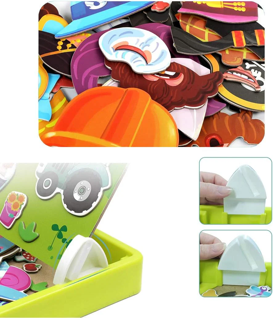 🎉 Magnetic Puzzle Dress-Up Game Children's Double-Sided Educational Toy Portable Preschool Learning Toy