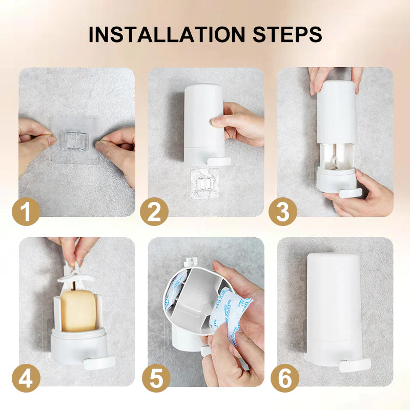 A box that turns soap into powder without touching water