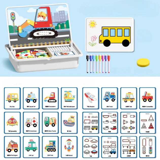 🎉 Magnetic Puzzle Dress-Up Game Children's Double-Sided Educational Toy Portable Preschool Learning Toy