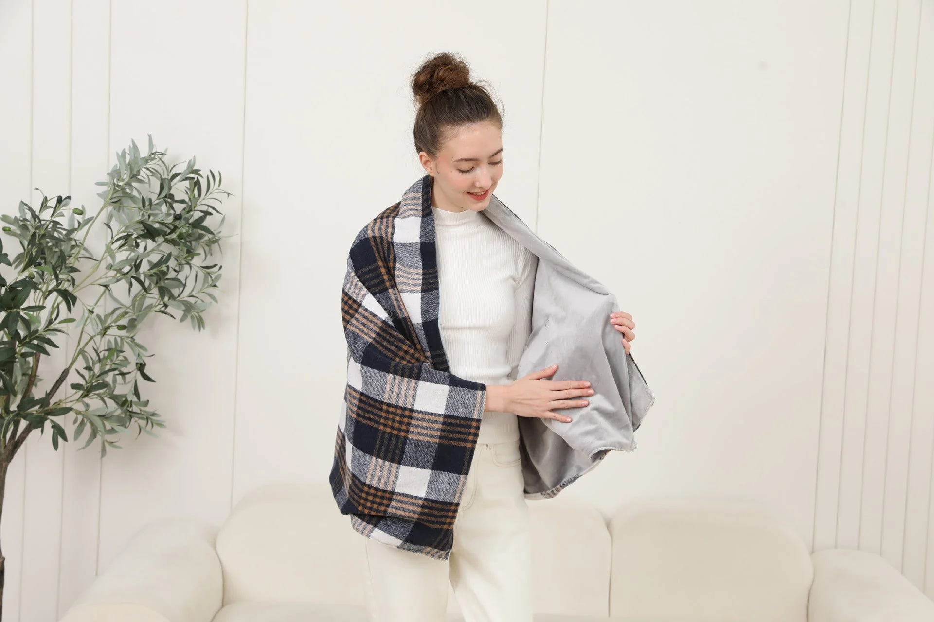 🎄 Special Offers for Christmas 🎄New generation heated scarf - Multifunction heating blanket with intelligent regulation - Sleek version with USB heating
