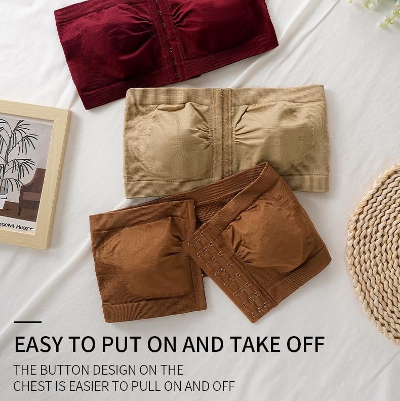 🌞Summer Sale 50% OFF🔥👚Plus Size Strapless Front Buckle Breathable Bra