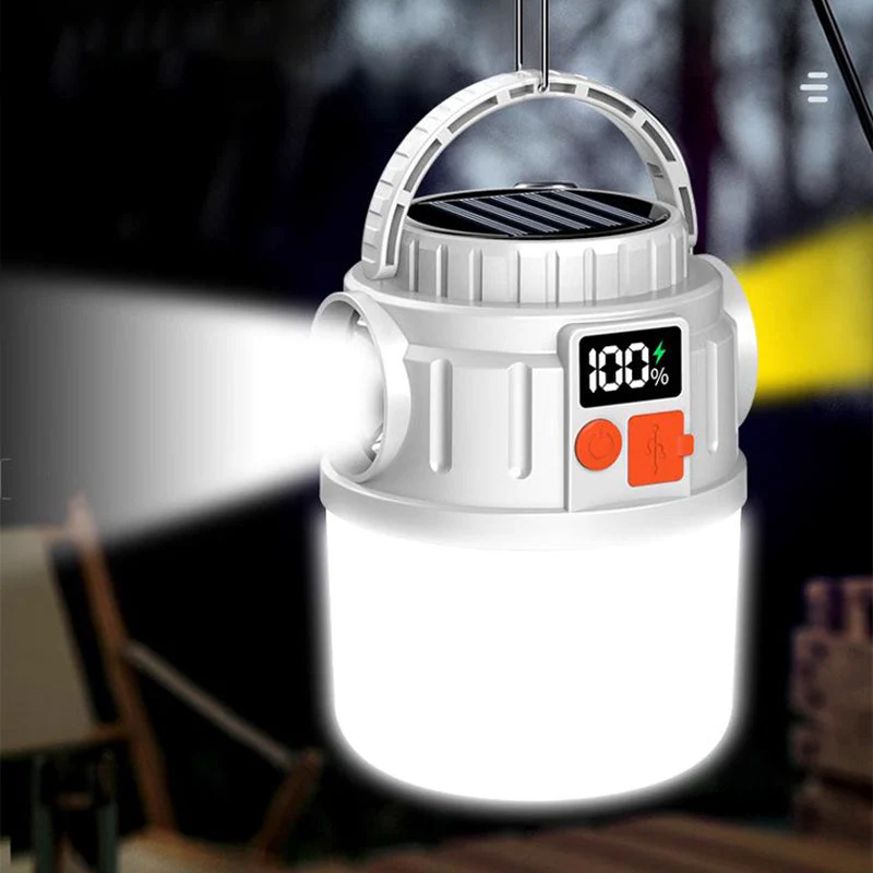 Solar Digital Display Dual Light Source Outdoor Light