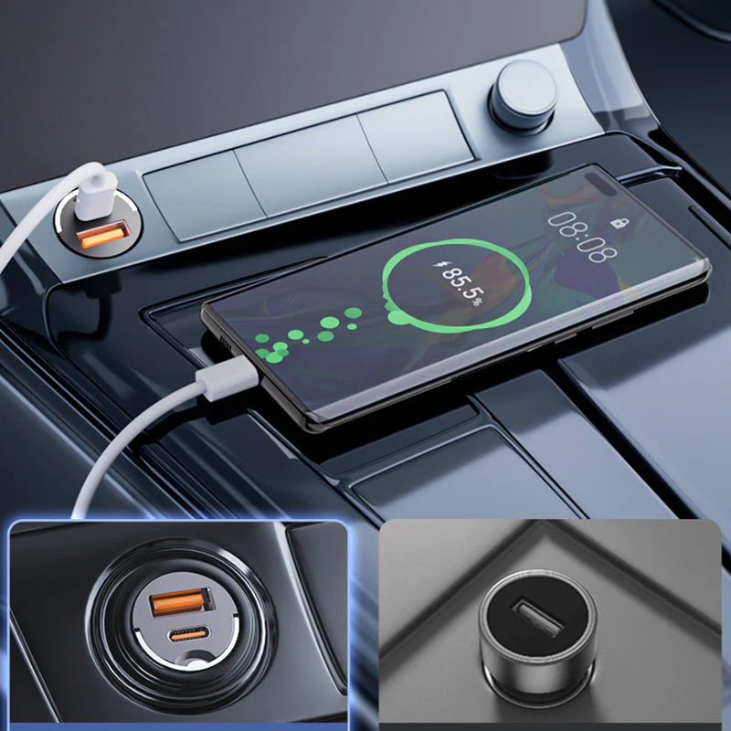 🔥Ultra-Fast Car Charger - Dual-Port PD & QC Fast Charging | 50% Off - Save More When You Buy More