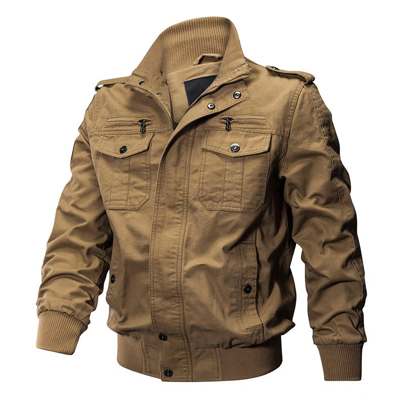 😎Men's Military Stand Collar Zipper Jacket