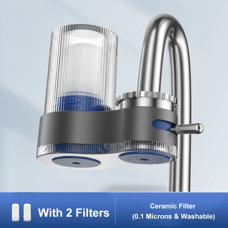 🚰49% OFF NOW! 💧 Faucet Water Purifier with Adapters - Easy Installation, Reduces Chlorine & Impurities for Cleaner Drinking Water 🏠📦