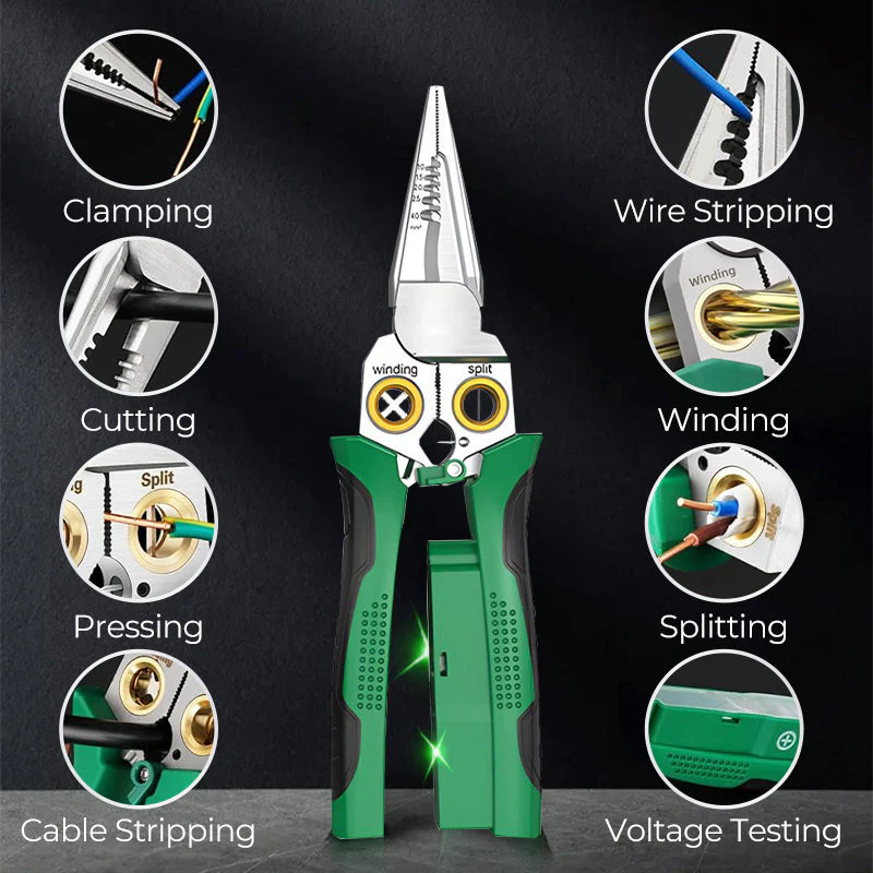 🔥8-in-1 Multi-Functional Wire Stripper Scissors With Electrical Test