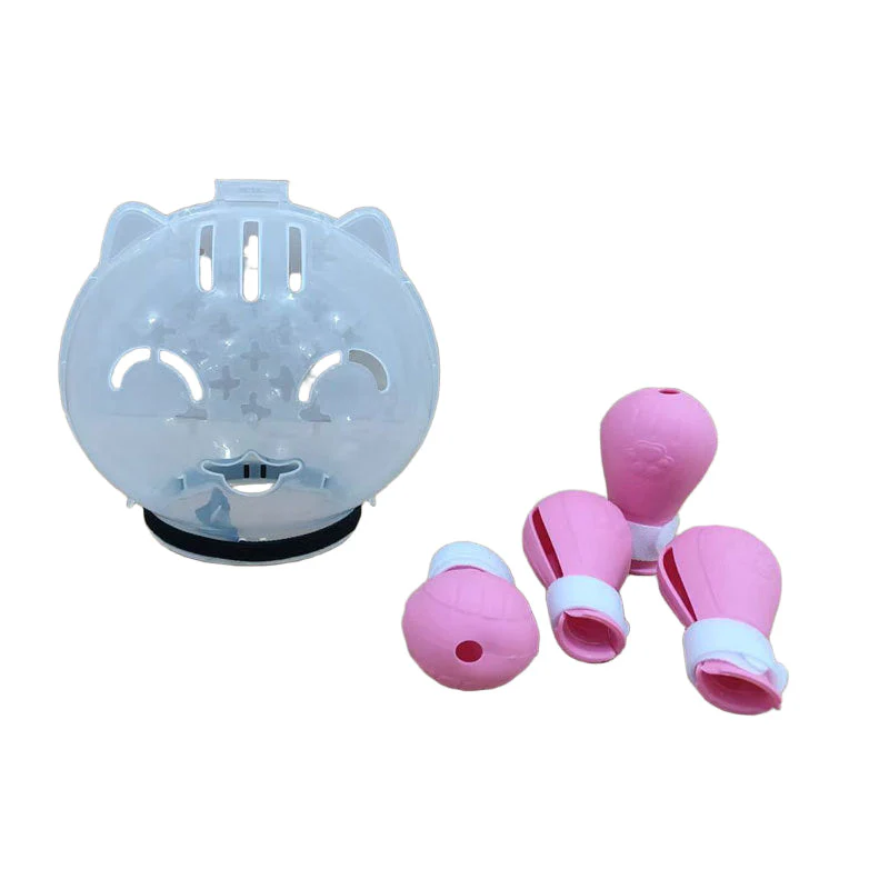 Anti-Bite Transparent Cat Helmet & Paw Covers