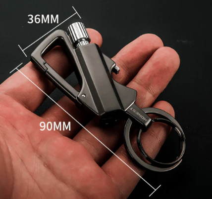 Permanent Match Infinity Lighter, Reusable Waterproof Flint Fire Starter with Keychain and Bottle Opener, Windproof Metal Kerosene Lighter for Outdoor Camping Hiking Survival (Not Include Lighter Fluid)