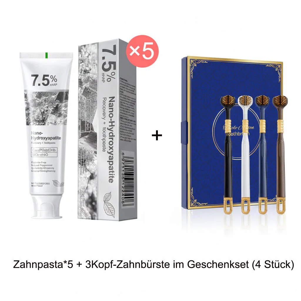 🦷【Regenerating toothpaste for teeth whitening】7.5% nano hydroxyapatite | Removes stains and whitens teeth within 7 days while repairing tooth enamel and adsorbing pigments without damaging teeth.