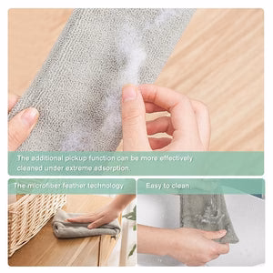 Multifunction Retractable Microfiber Dust Brush Gap Mop