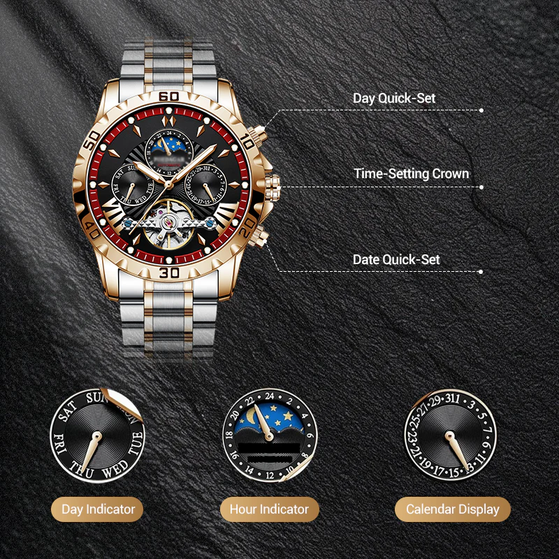 ⌚💧Swiss Brand New Waterproof Automatic Mechanical Watches