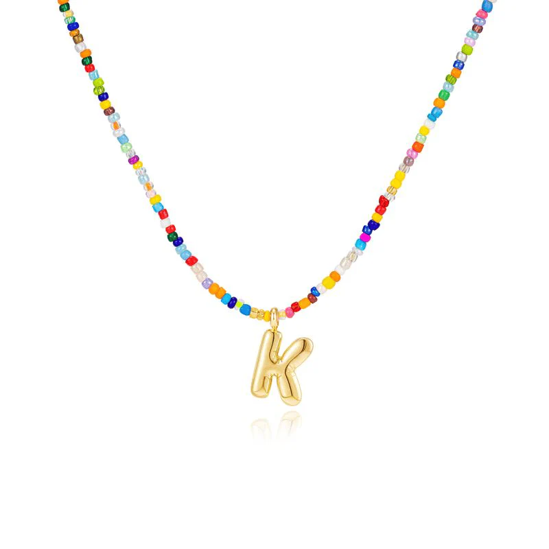 💜LAST DAY PROMOTION - 50%OFF💜 Letter Beaded Necklace for Women🔤A-Z