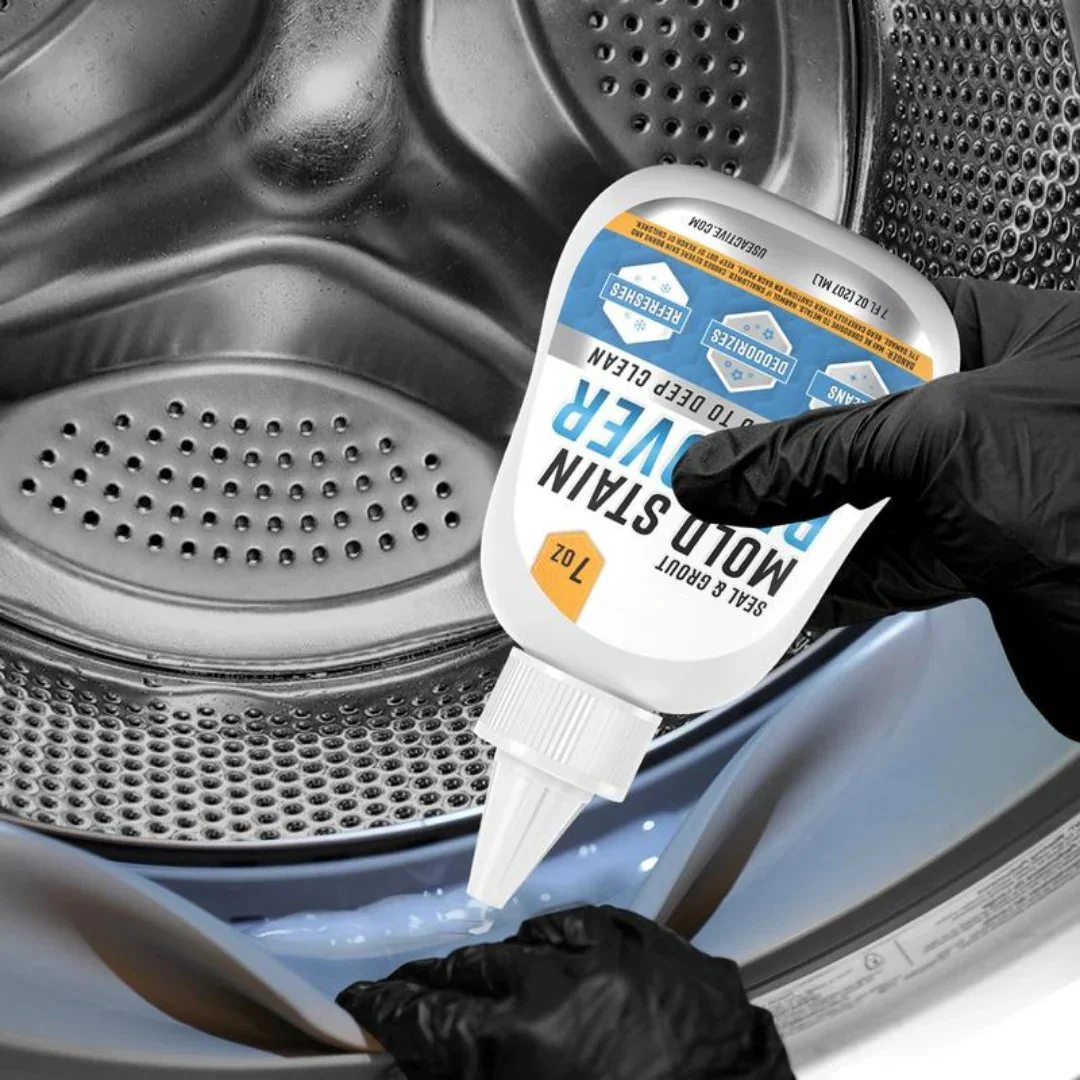 🔥LIMITED SALE 50% OFF!!💥Mold Remover Gel with Scrub Brush – Heavy Duty Mildew Stain Cleaner for Washer Gasket, Shower Caulk, Tile Grout & Bathroom