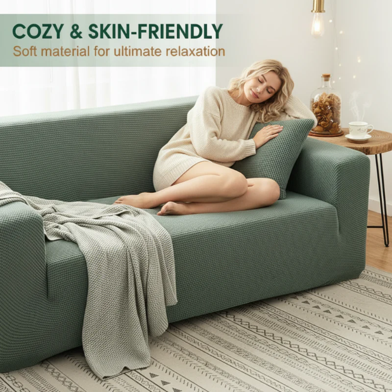 Jacquard Knitted Stretch Sofa Cover