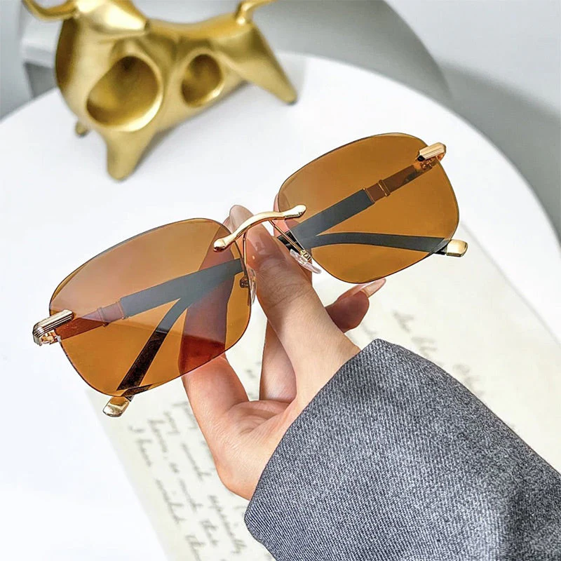 ✨LAST DAY SALE 50% OFF✨High Definition Rimless Protective Sunglasses