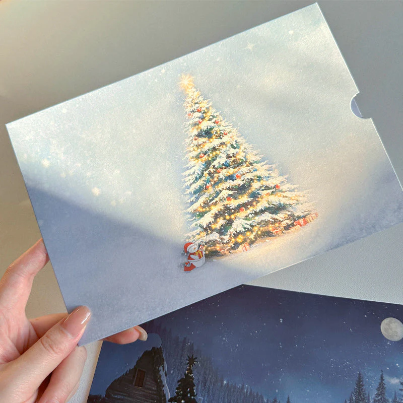 Creative Christmas Greeting Card with Temperature Change