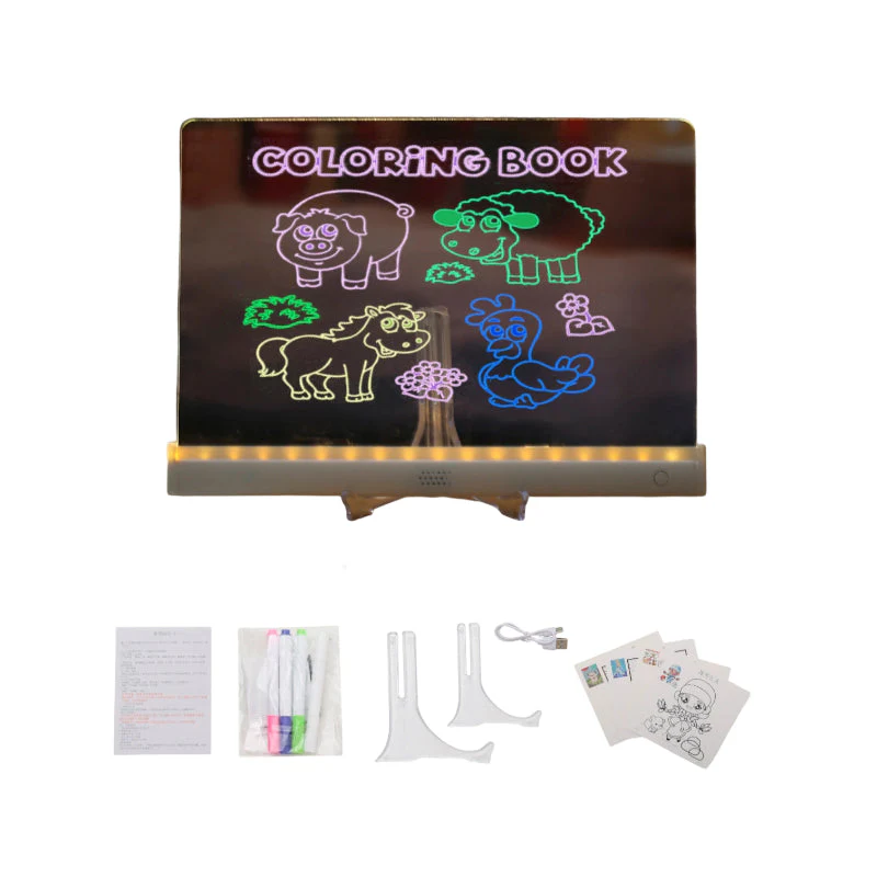 🌟Kit DIY para montar una pizarra de dibujo iluminada infantil