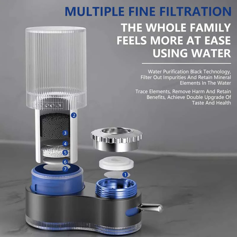 🚰49% OFF NOW! 💧 Faucet Water Purifier with Adapters - Easy Installation, Reduces Chlorine & Impurities for Cleaner Drinking Water 🏠📦