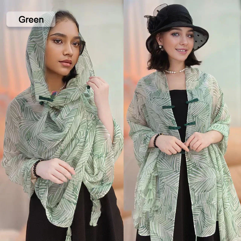 🔥2024 Fall Hot Sale🔥Women's Button Shawl Scarf for Sun Protection