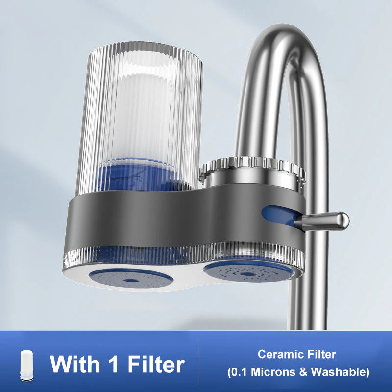 🚰49% OFF NOW! 💧 Faucet Water Purifier with Adapters - Easy Installation, Reduces Chlorine & Impurities for Cleaner Drinking Water 🏠📦