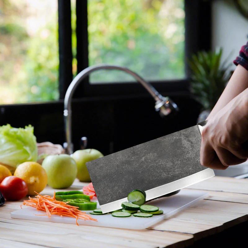 Stainless Steel Sharp Forged Slicing Knife+Multifunctional Heavy-Duty Kitchen Shears