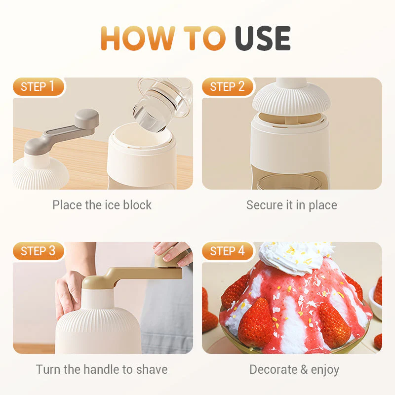 Easy-to-Use Hand Crank Ice Shaver