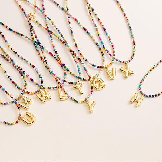 💜LAST DAY PROMOTION - 50%OFF💜 Letter Beaded Necklace for Women🔤A-Z