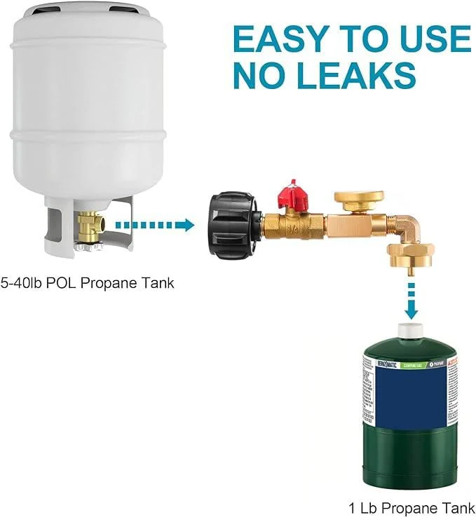 🔥 Top of the Line Propane Fill Elbow Adapter with Tank Pressure Gauge