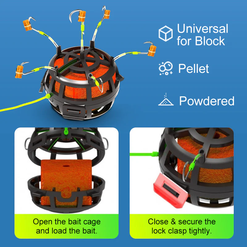 Reverse Bottom Bait Cage Fishing Hook