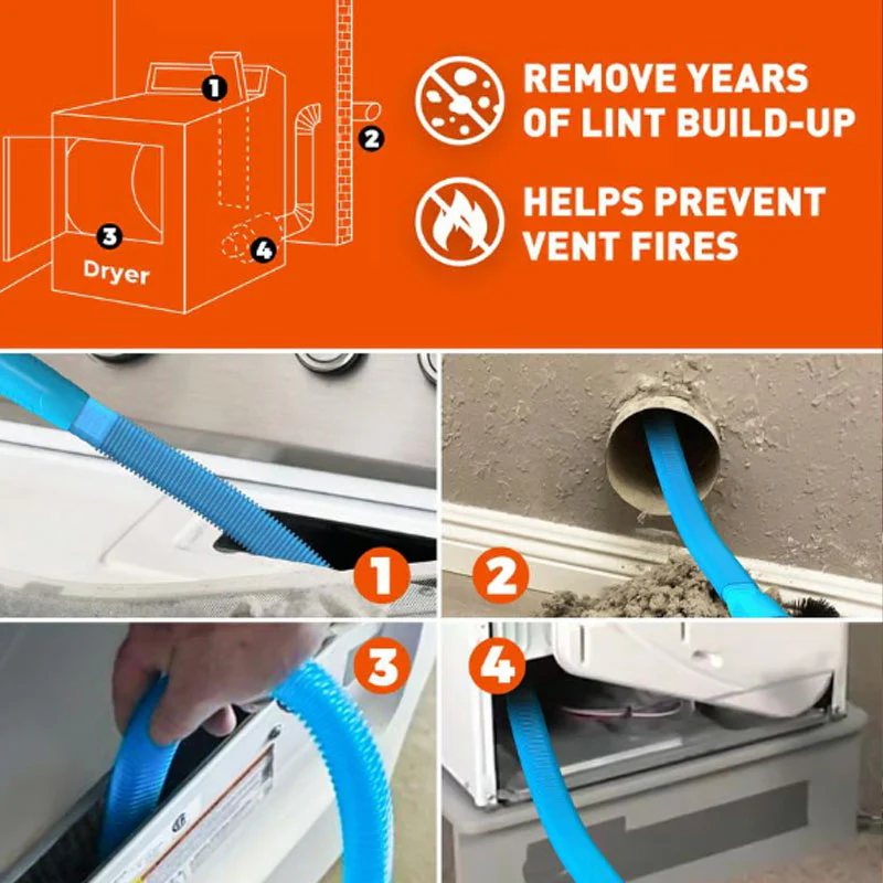 🔥2026 New Year Sale- 49% OFF🏠🚫Dryer Vent Cleaning Kit-Efficient Cleaning