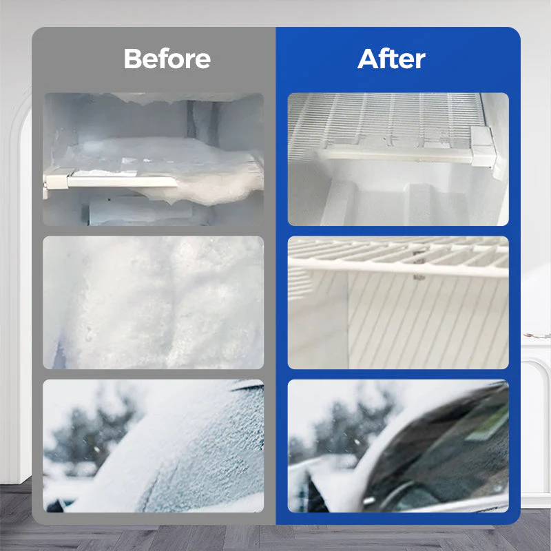 🧊 LAST DAY - BUY 2 GET 1 FREE! ✨ Defrosting Spray for Fridge & Freezer - Rapid Ice Removal with Eco-Friendly Formula for Effortless Cleaning 🌿❄️