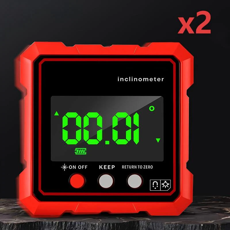 High-Precision Magnetic Inclinometer with LED Display