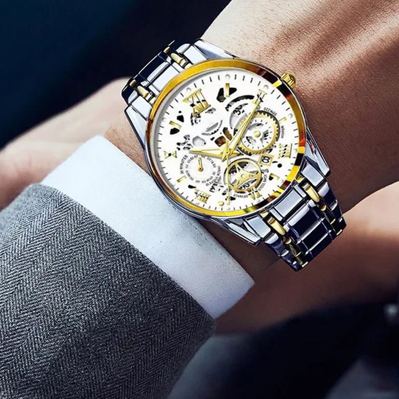 ⏳Time-Limited Special⏰Men's Waterproof Roman Skeleton Automatic Mechanical Watch