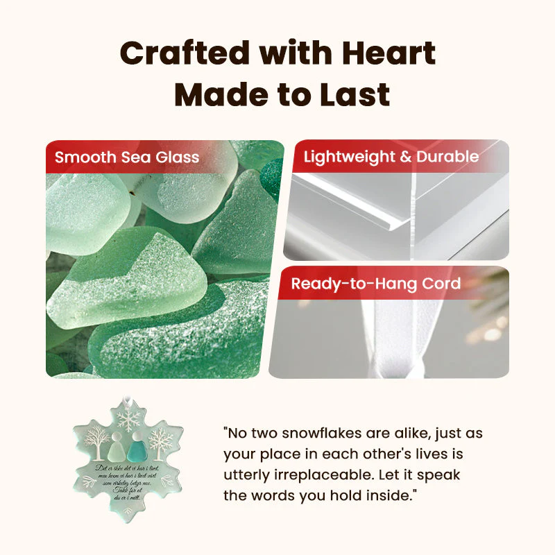 🌊Snowflake-Shaped Sea Glass Friendship Decor❄✨ Shaped by Nature & Crafted by Hand!