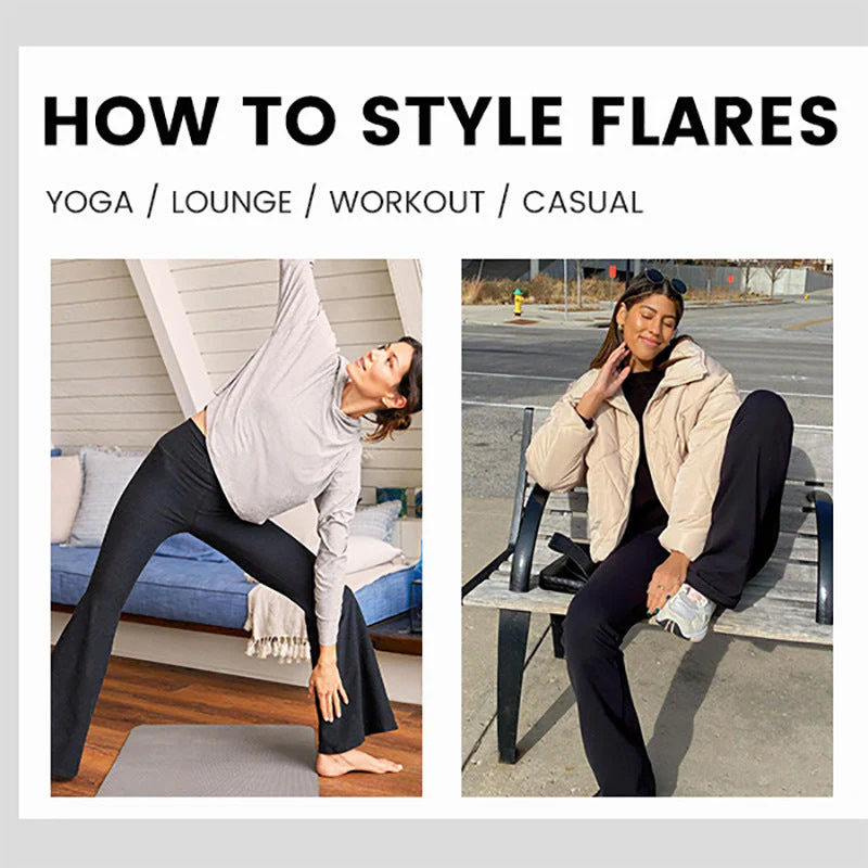 Women's High Stretch High Waist Flared Pants